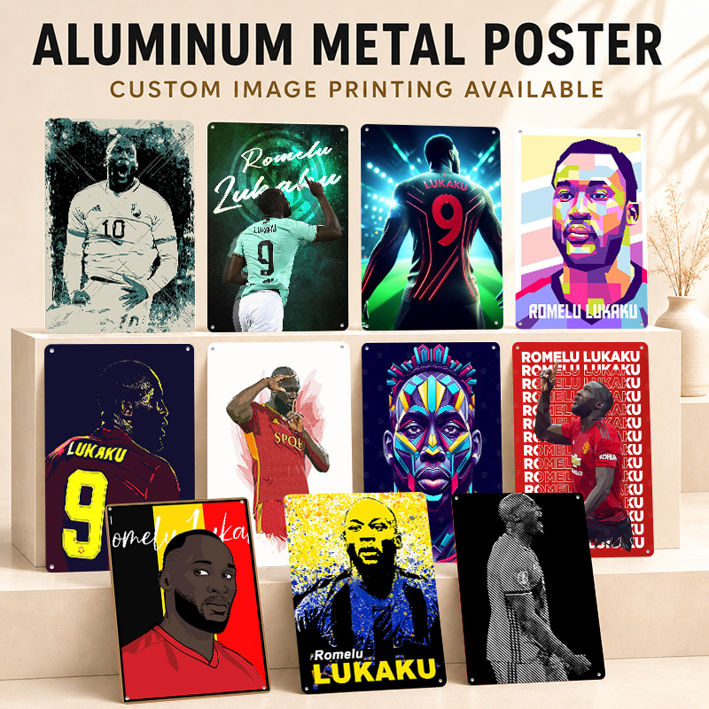 Home Gym Yes Or No - Affiches imprimées Romelu Lukaku, Plaque Métallique