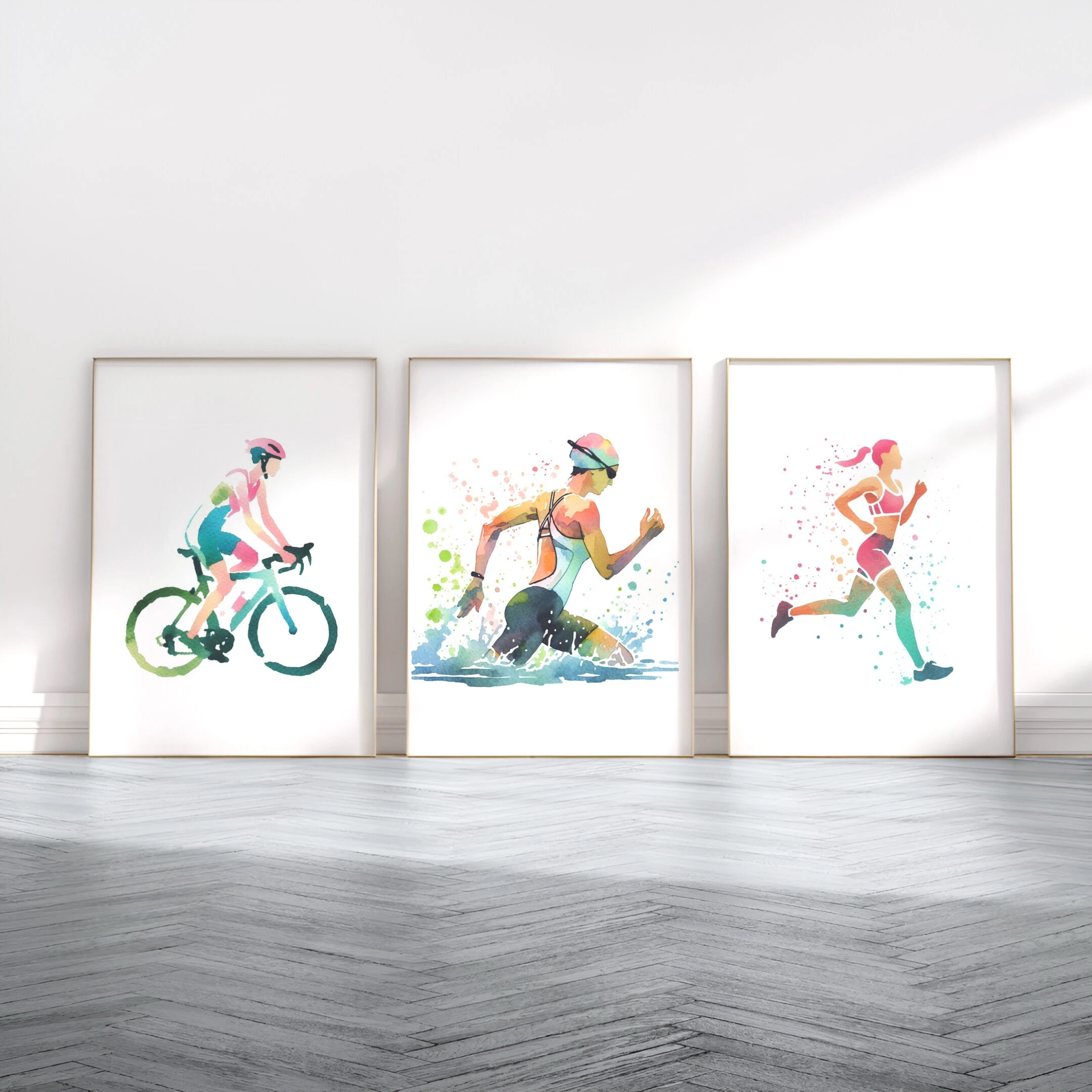 Home Gym Yes Or No - Ensemble de 3 affiches artistiques sur