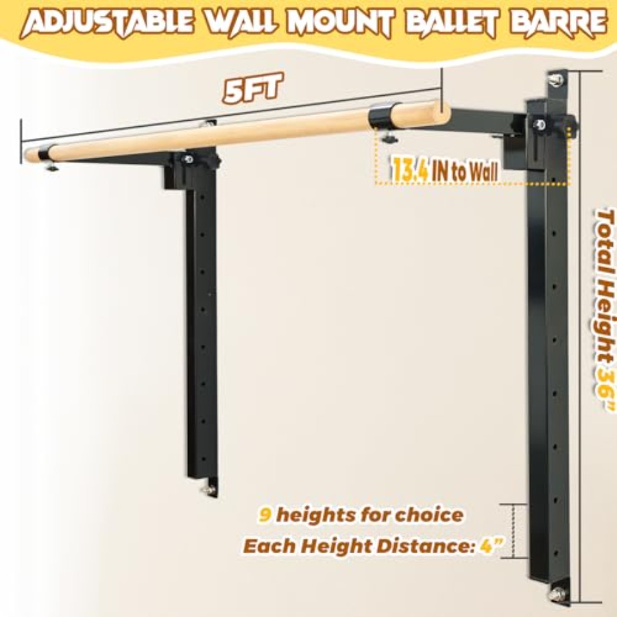 Barre de danse murale réglable - Home Gym Foldable avis et prix