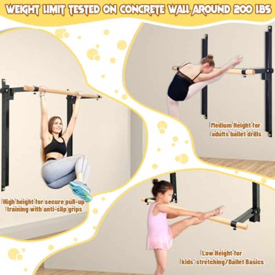 Barre de danse murale réglable - Home Gym Foldable avis et prix